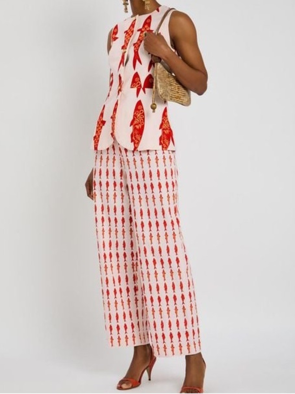 Women NEVER FULLY DRESSED  Sol Sardine Girl Summer White Cotton Waistcoat Top - Picture 3 of 12